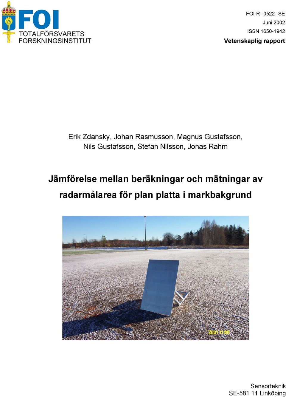 Nilsson, Jonas Rahm Jämförelse mellan beräkningar och mätningar av