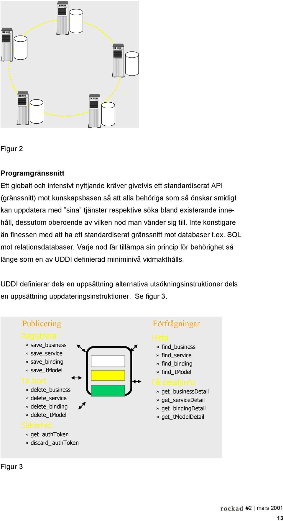 Varje nod får tillämpa sin princip för behörighet så länge som en av UDDI definierad miniminivå vidmakthålls.