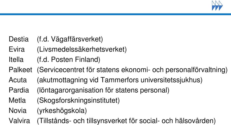 vid Tammerfors universitetssjukhus) (löntagarorganisation för statens personal)