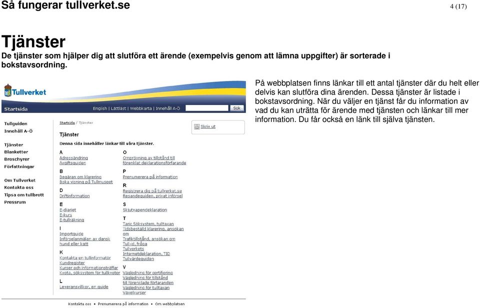 sorterade i bokstavsordning.