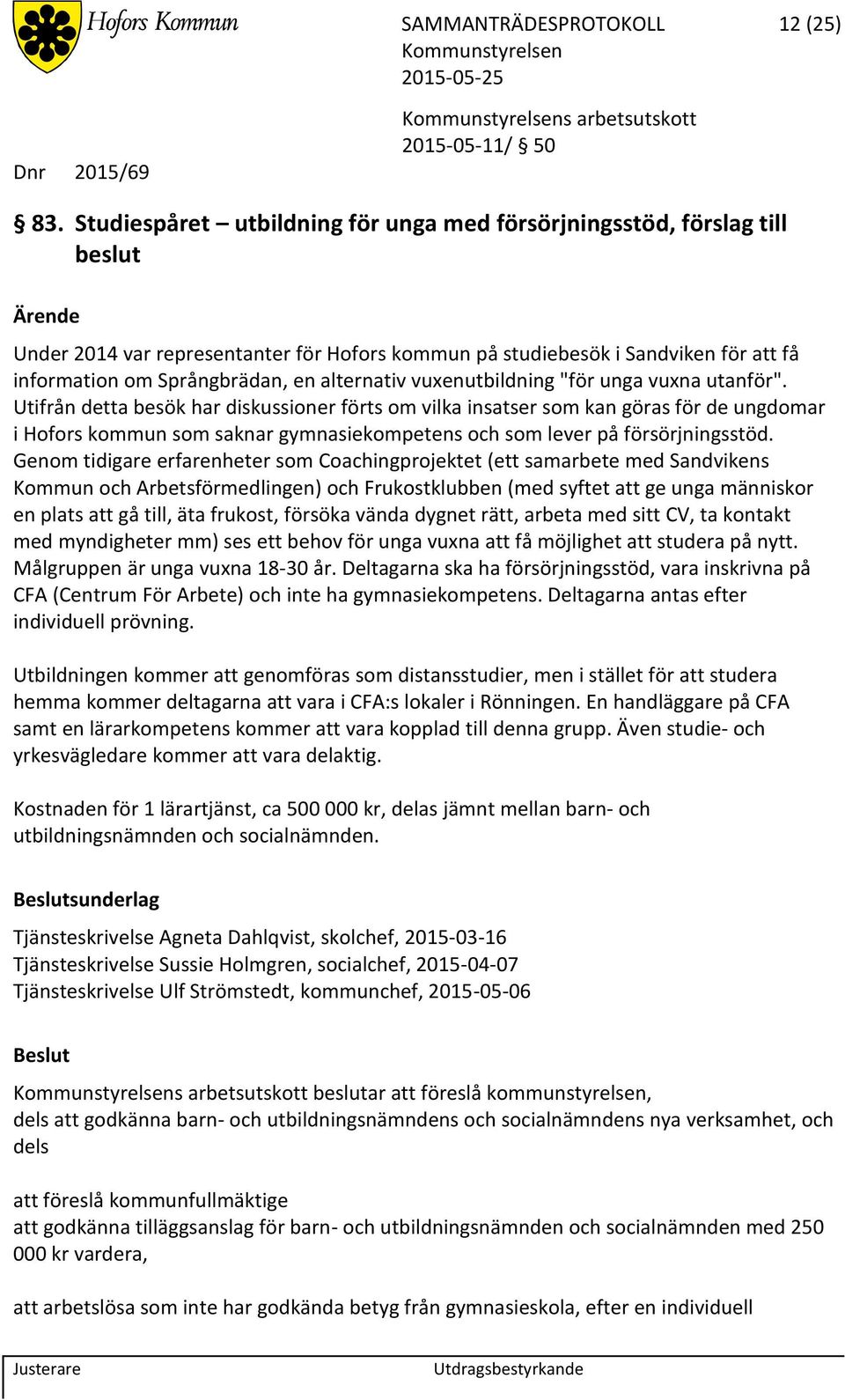 alternativ vuxenutbildning "för unga vuxna utanför".