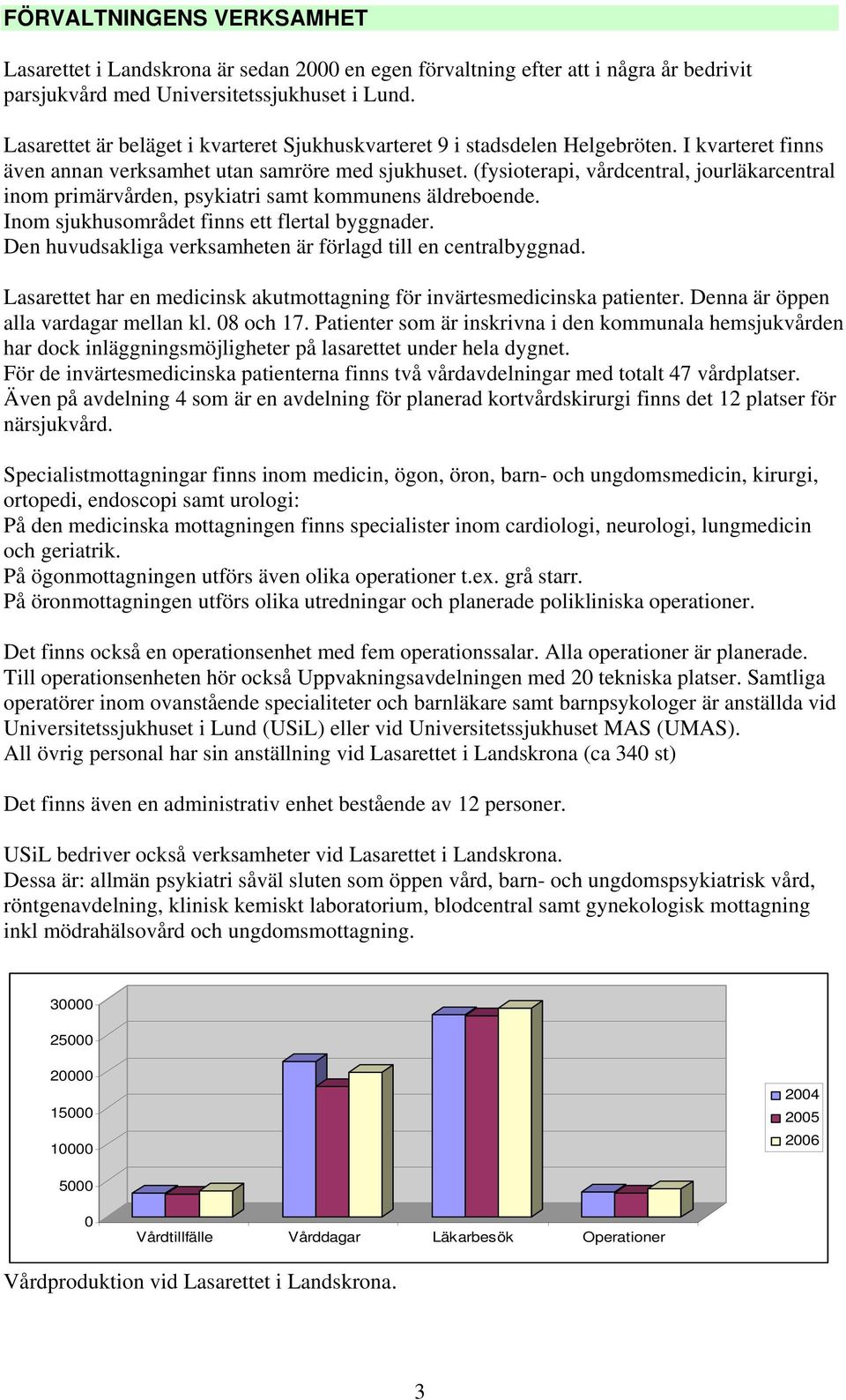 (fysioterapi, vårdcentral, jourläkarcentral inom primärvården, psykiatri samt kommunens äldreboende. Inom sjukhusområdet finns ett flertal byggnader.