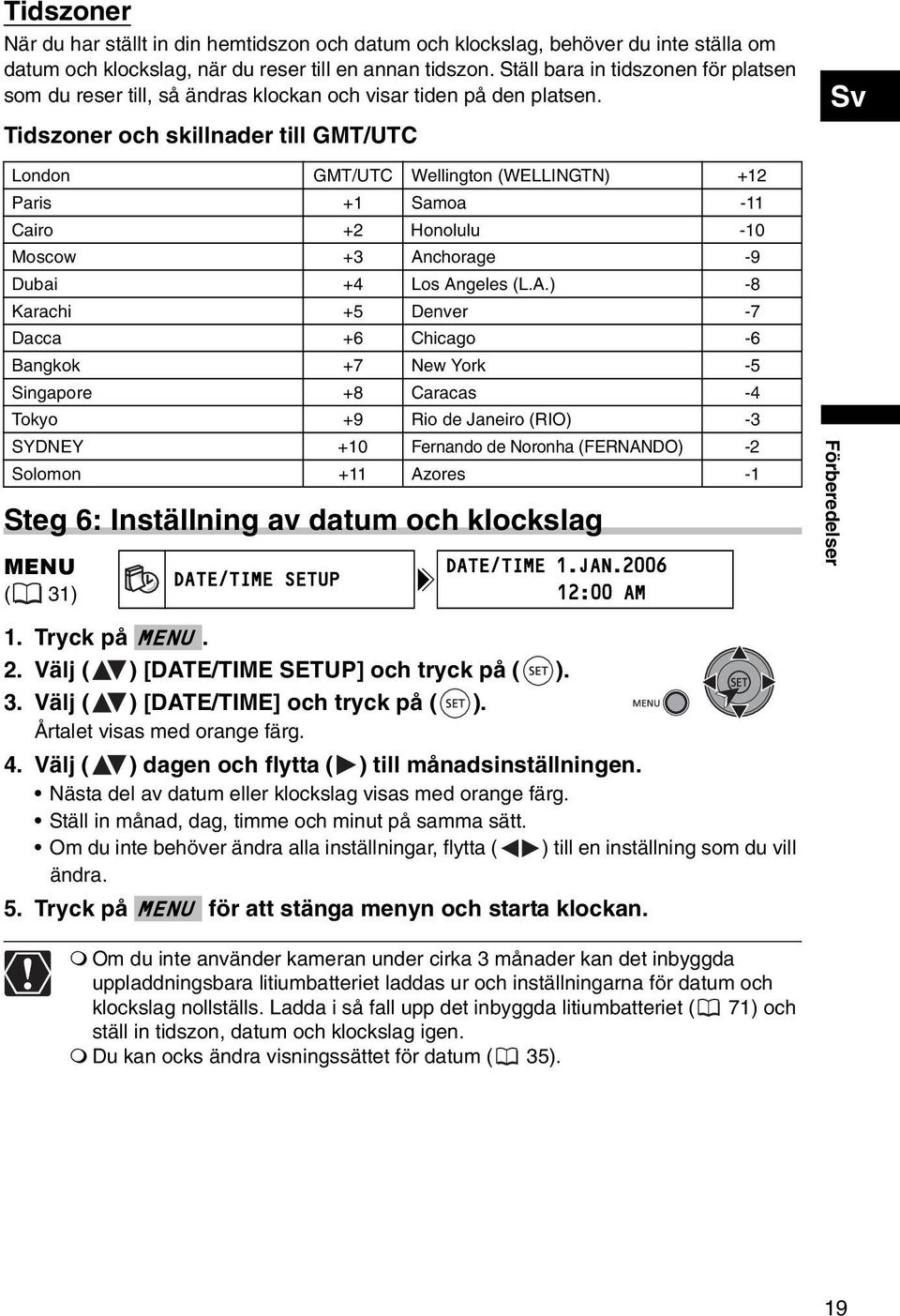 Tidszoner och skillnader till GMT/UTC Sv London GMT/UTC Wellington (WELLINGTN) +12 Paris +1 Samoa -11 Cairo +2 Honolulu -10 Moscow +3 An