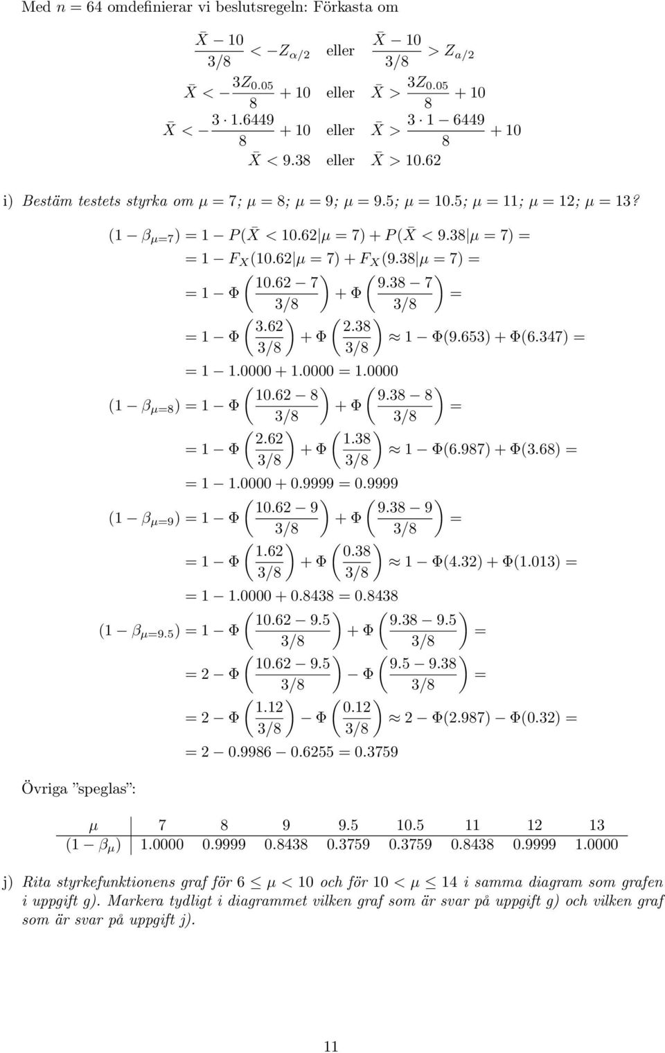 38 7 1 Φ + Φ 3.62 2.38 1 Φ + Φ 1 Φ(9.653) + Φ(6.37) 1 1.0000 + 1.0000 1.0000 10.62 8 9.38 8 (1 β µ8 ) 1 Φ + Φ 2.62 1.38 1 Φ + Φ 1 Φ(6.987) + Φ(3.68) 1 1.0000 + 0.9999 0.9999 10.62 9 9.