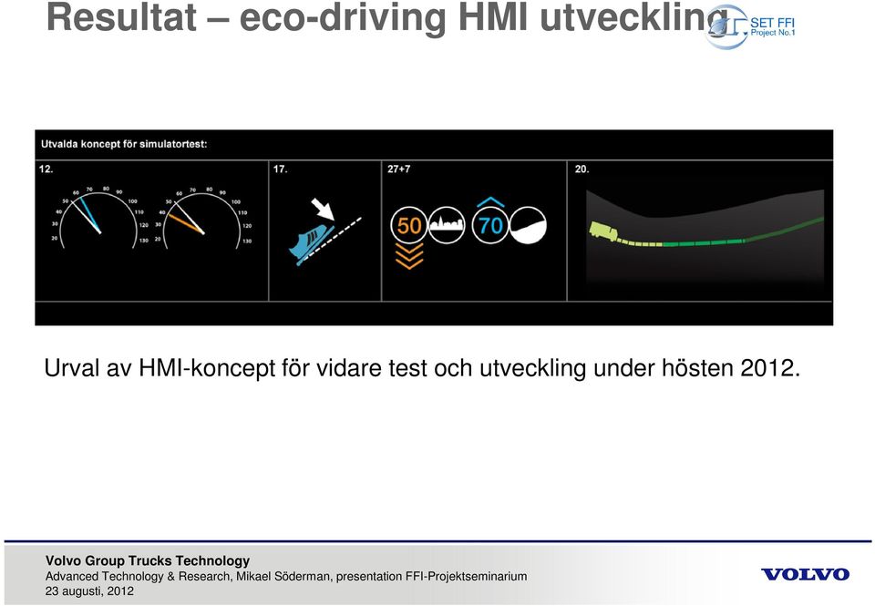 HMI-koncept för vidare