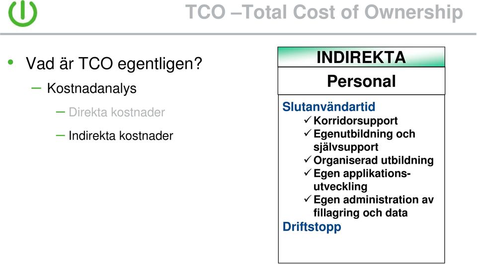 Slutanvändartid Korridorsupport Egenutbildning och självsupport