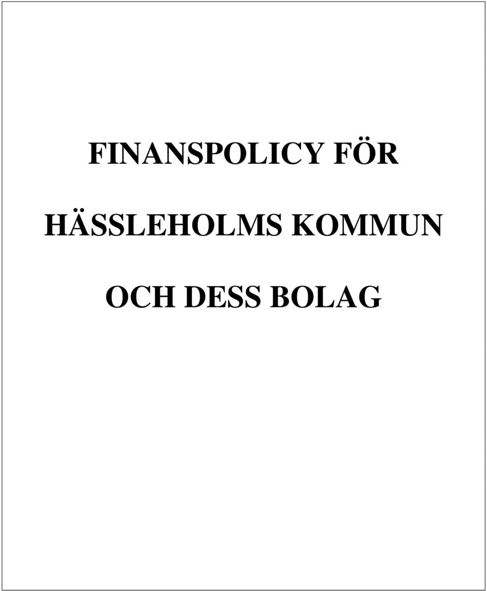 HÄSSLEHOLMS
