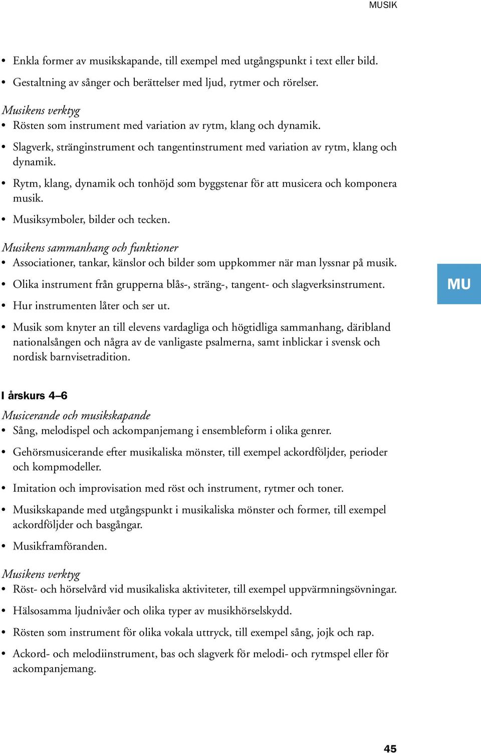 Rytm, klang, dynamik och tonhöjd som byggstenar för att musicera och komponera musik. Musiksymboler, bilder och tecken.