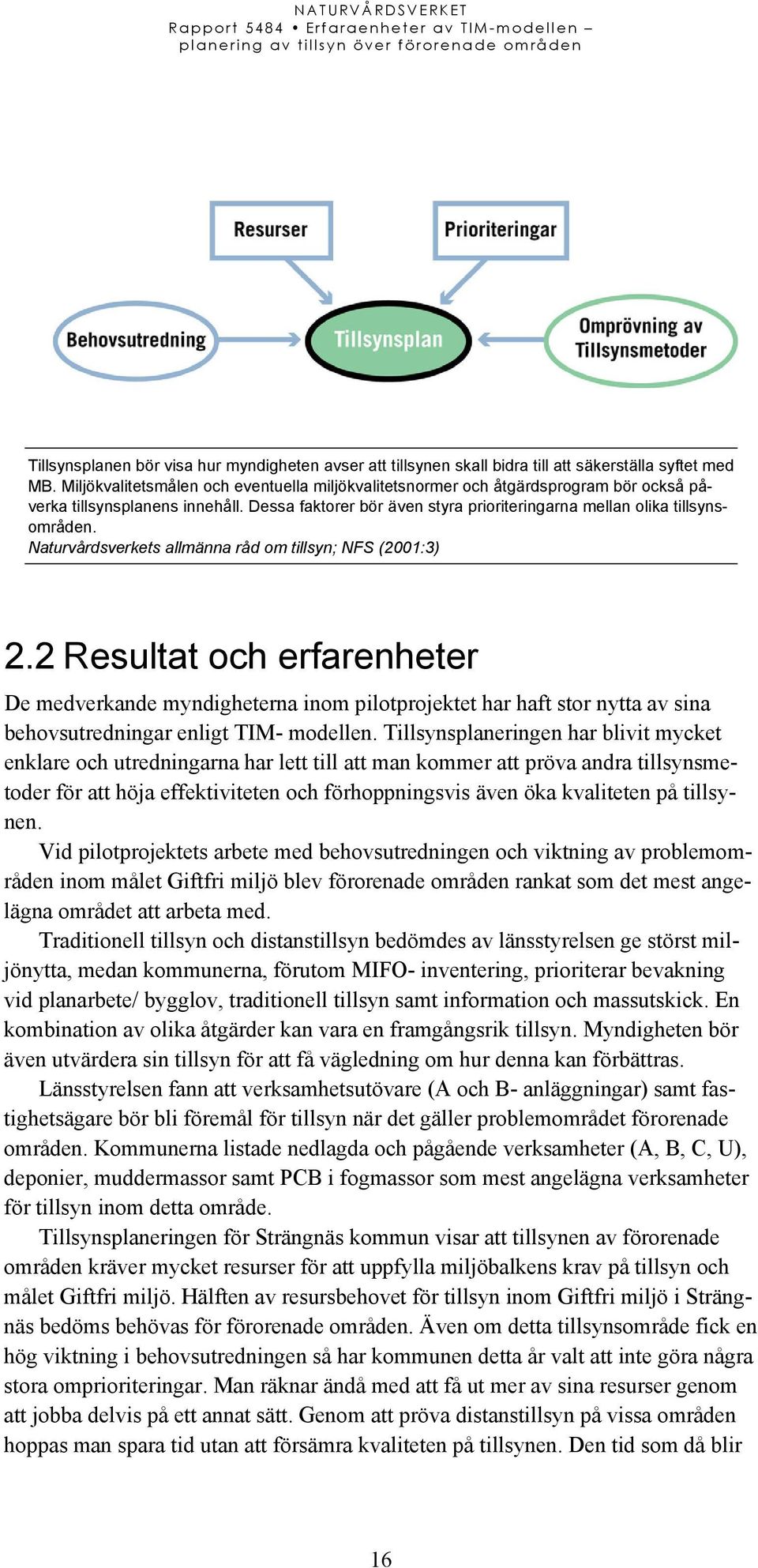 Naturvårdsverkets allmänna råd om tillsyn; NFS (2001:3) 2.