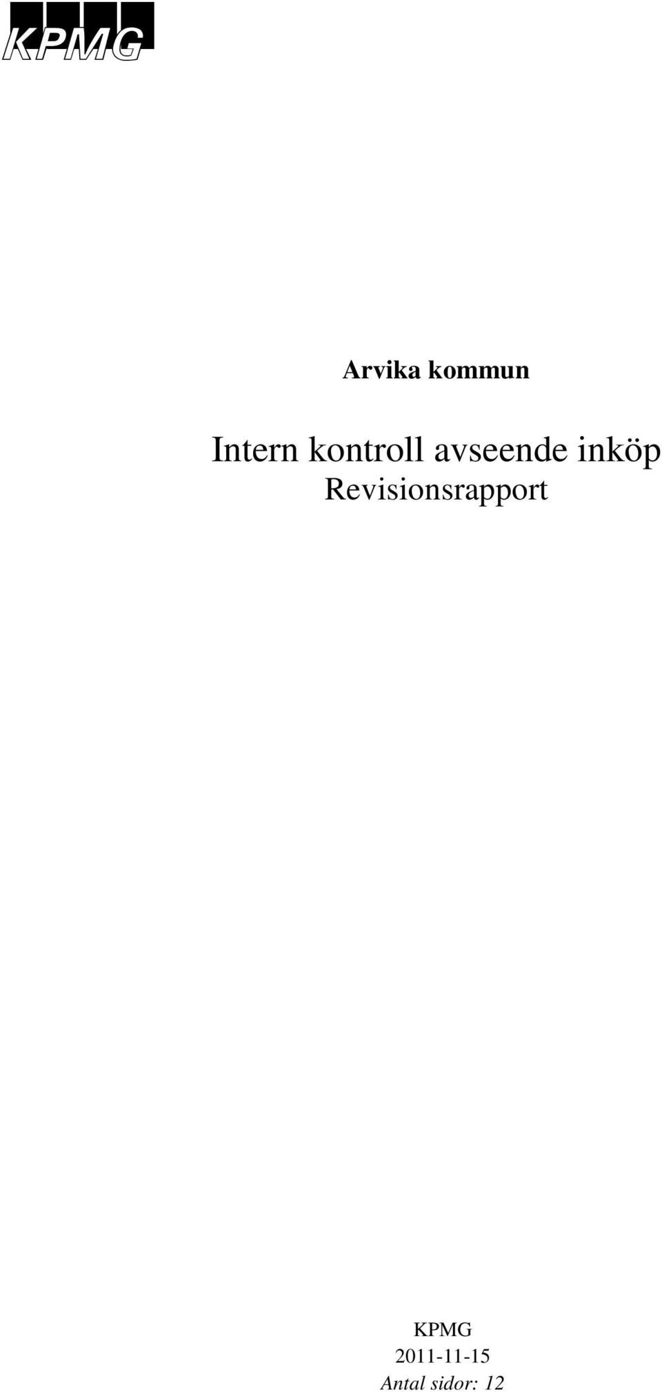 inköp Revisionsrapport