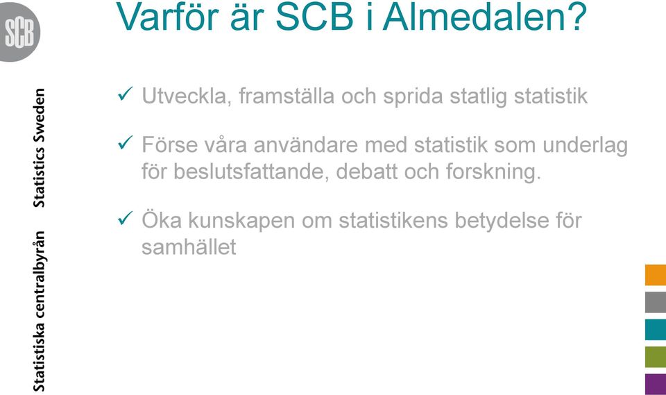 våra användare med statistik som underlag för