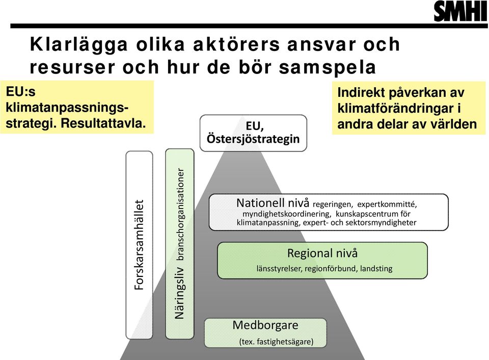 branschorganisationer Nationell nivå regeringen, expertkommitté, myndighetskoordinering, kunskapscentrum för