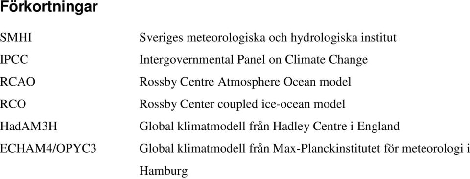 Atmosphere Ocean model Rossby Center coupled ice-ocean model Global klimatmodell från