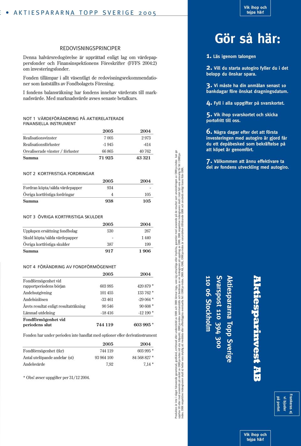 Fonden tillämpar i allt väsentligt de redovisningsrekommendationer som fastställts av Fondbolagets Förening. I fondens balansräkning har fondens innehav värderats till marknadsvärde.