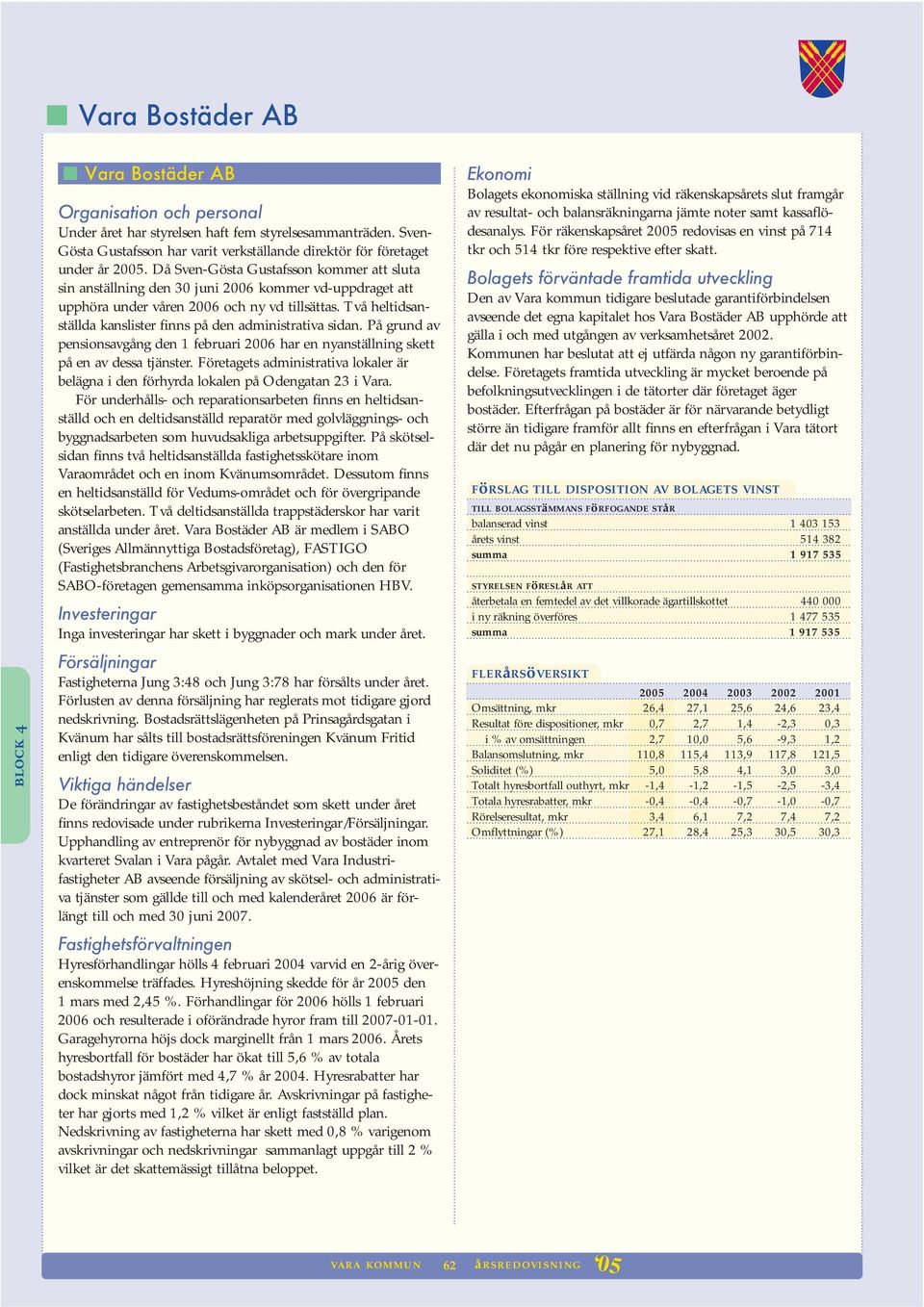 Två heltidsanställda kanslister finns på den administrativa sidan. På grund av pensionsavgång den 1 februari 2006 har en nyanställning skett på en av dessa tjänster.