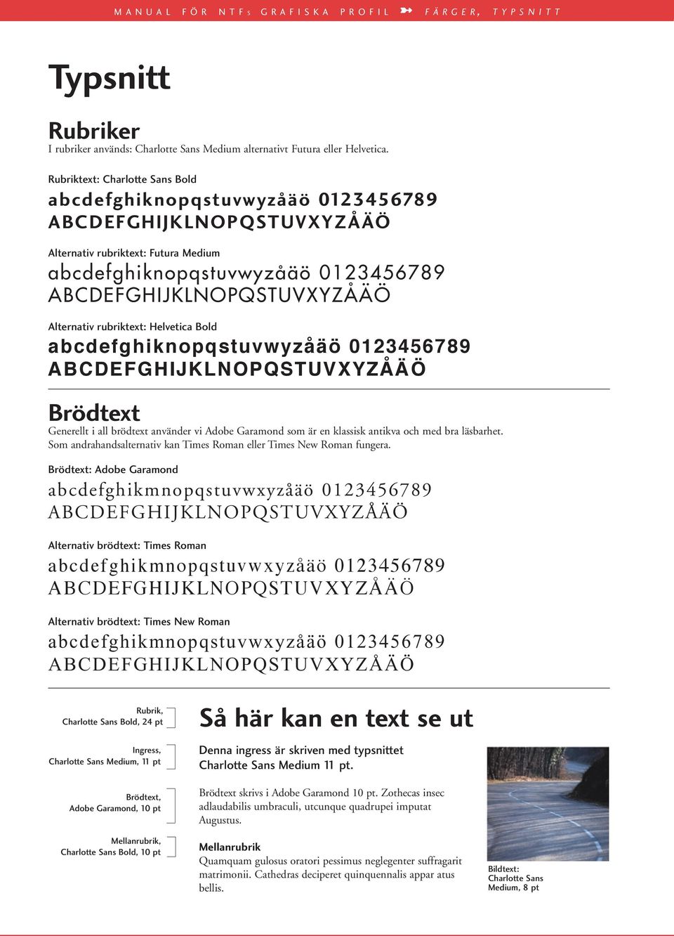 med bra läsbarhet. Som andrahandsalternativ kan Times Roman eller Times New Roman fungera.