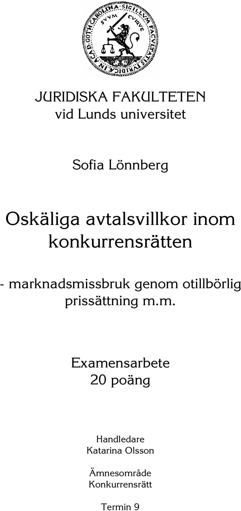 marknadsmissbruk genom otillbörlig prissättning m.m.