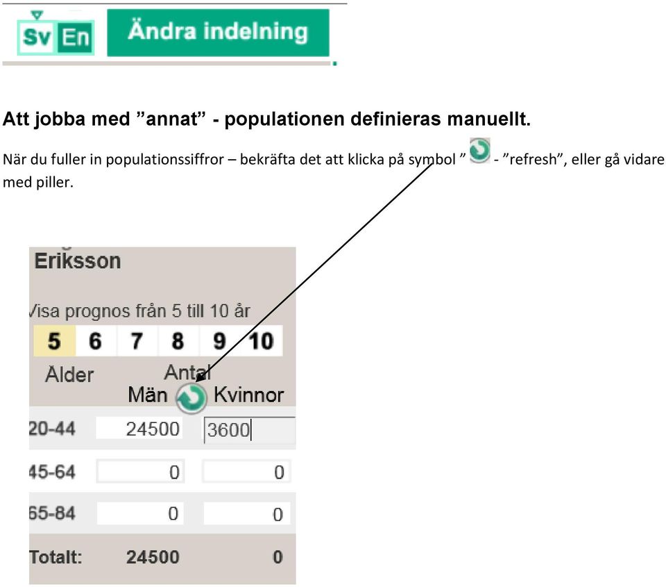 När du fuller in populationssiffror