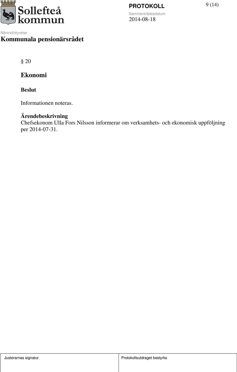 Chefsekonom Ulla Fors Nilsson