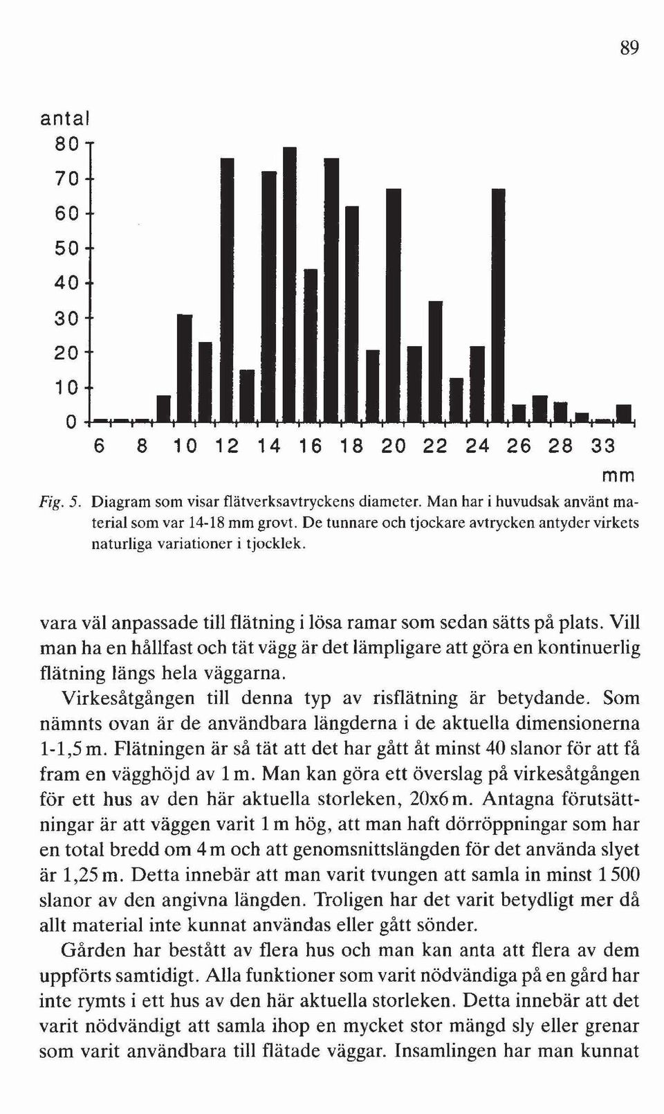 Vill man ha en hållfast och tät vägg är det lämpligare att göra en kontinuerlig flätning längs hela väggarna. Virkesåtgången till denna typ av risflätning är betydande.