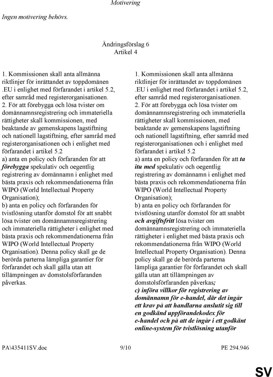 För att förebygga och lösa tvister om domännamnsregistrering och immateriella rättigheter skall kommissionen, med beaktande av gemenskapens lagstiftning och nationell lagstiftning, efter samråd med