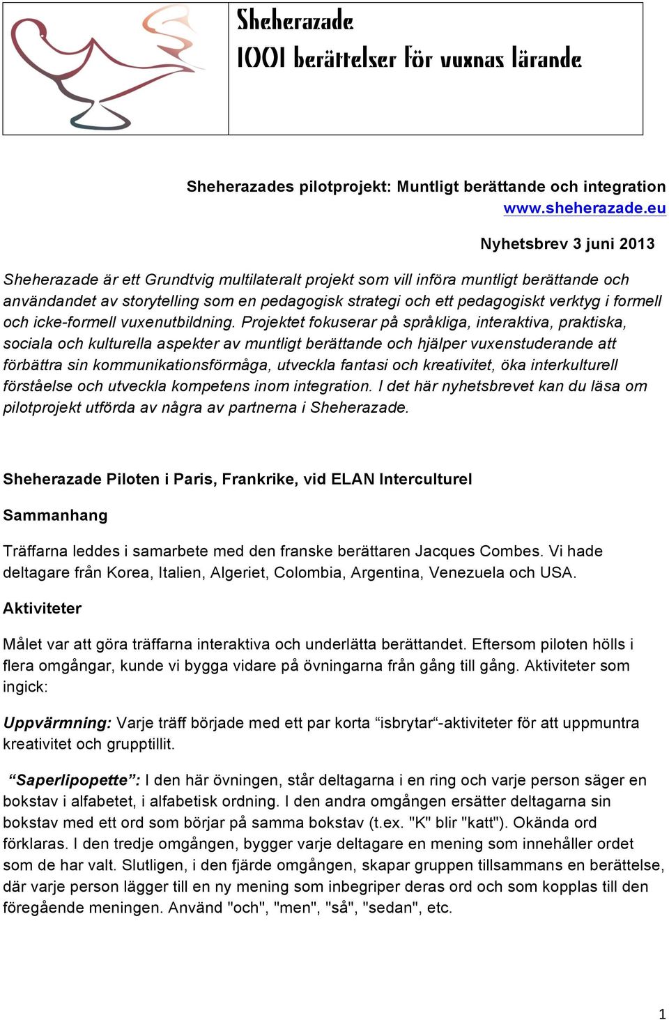 i formell och icke-formell vuxenutbildning.