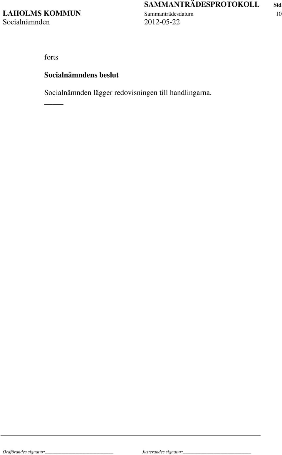 Socialnämndens beslut