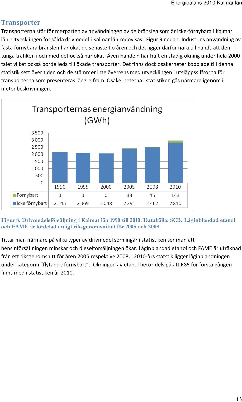 Även handeln har haft en stadig ökning under hela 2000- talet vilket också borde leda till ökade transporter.