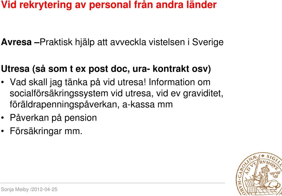 jag tänka på vid utresa!