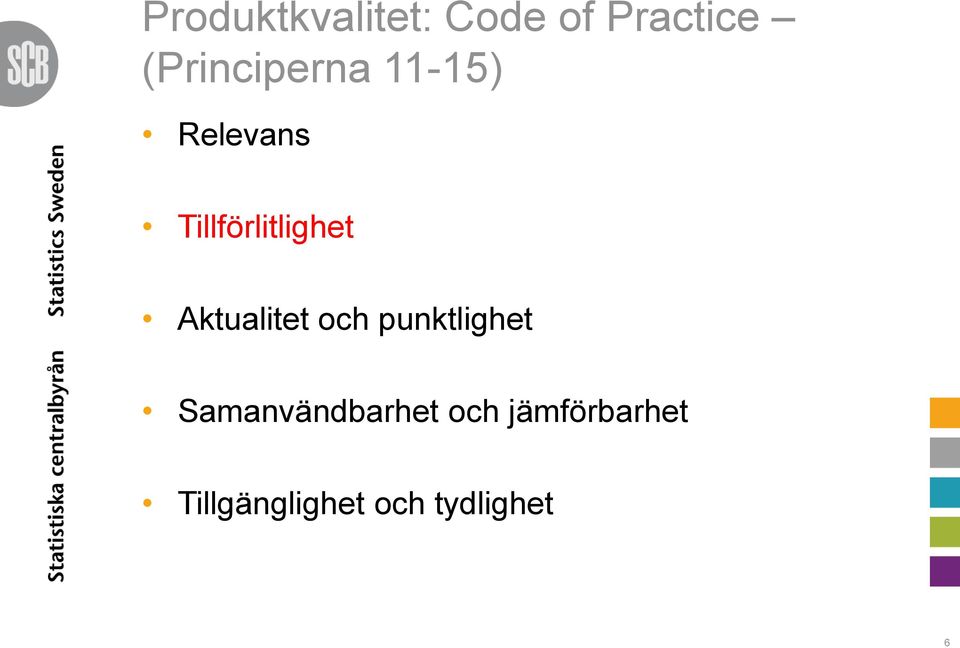 Tillförlitlighet Aktualitet och