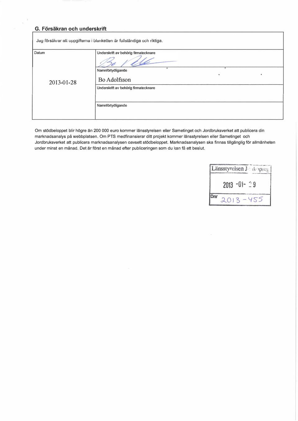 Sametinget och Jordbruksverket att publicera din marknadsanalys på webbplatsen.