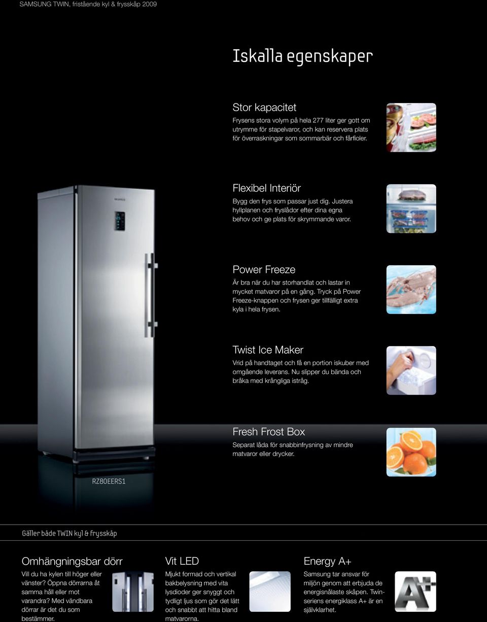 Samsung TWIN, fristående kyl & frysskåp Form och funktion i skön  kombination - PDF Free Download