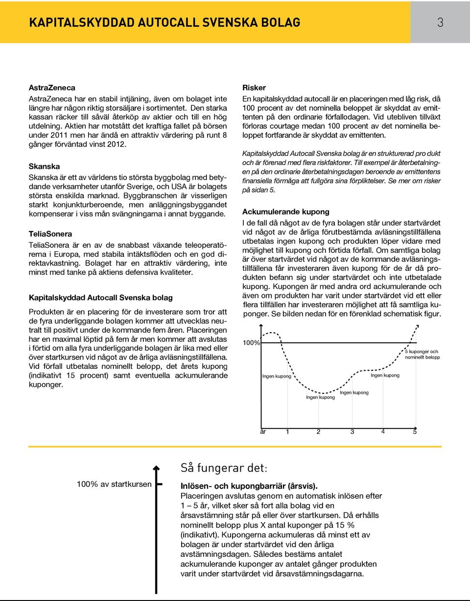 Aktien har motstått det kraftiga fallet på börsen under 2011 men har ändå en attraktiv värdering på runt 8 gånger förväntad vinst 2012.