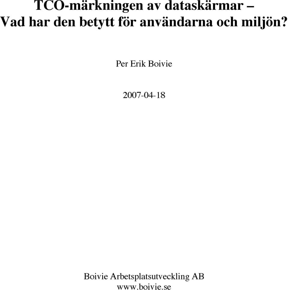 miljön?