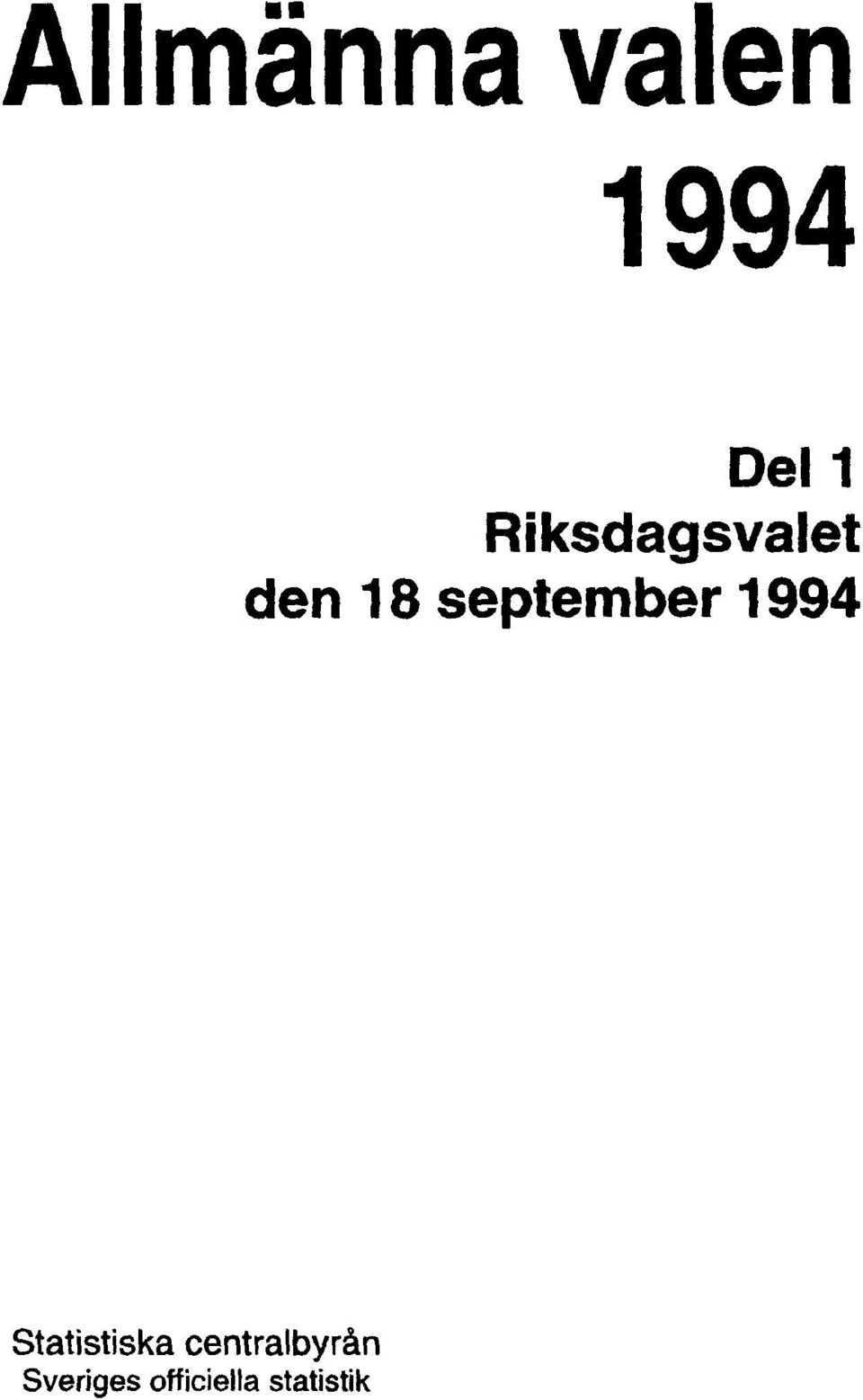 september 1994 Statistiska