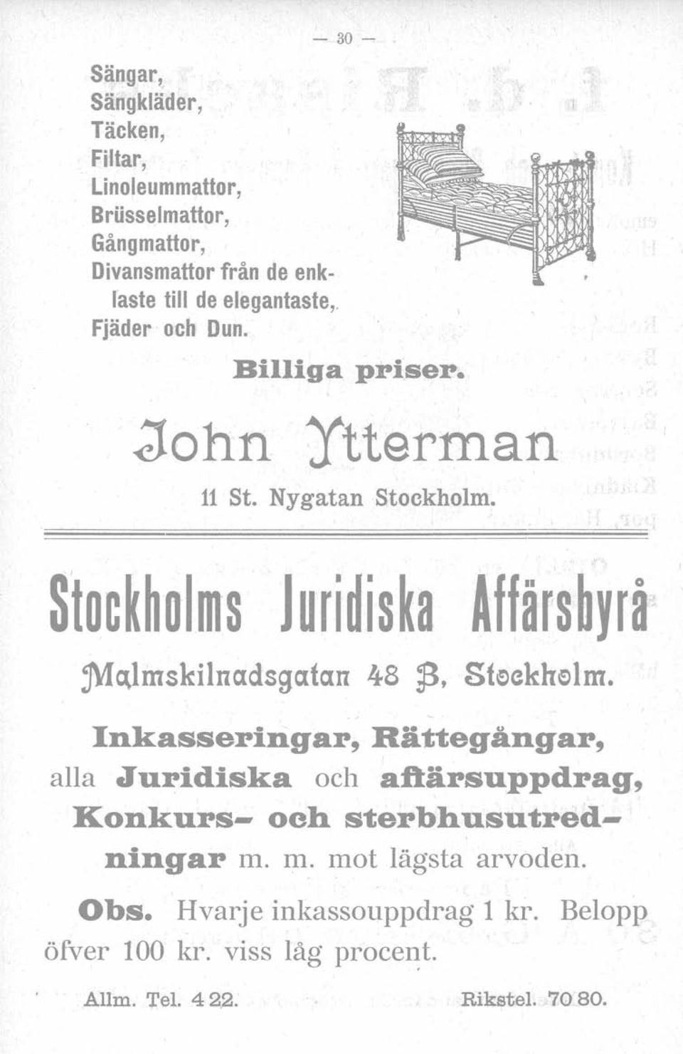 S'tocthlms Juriish Affårshrå j\1cdmskilnadsgatan 48 s. Stckhlm.
