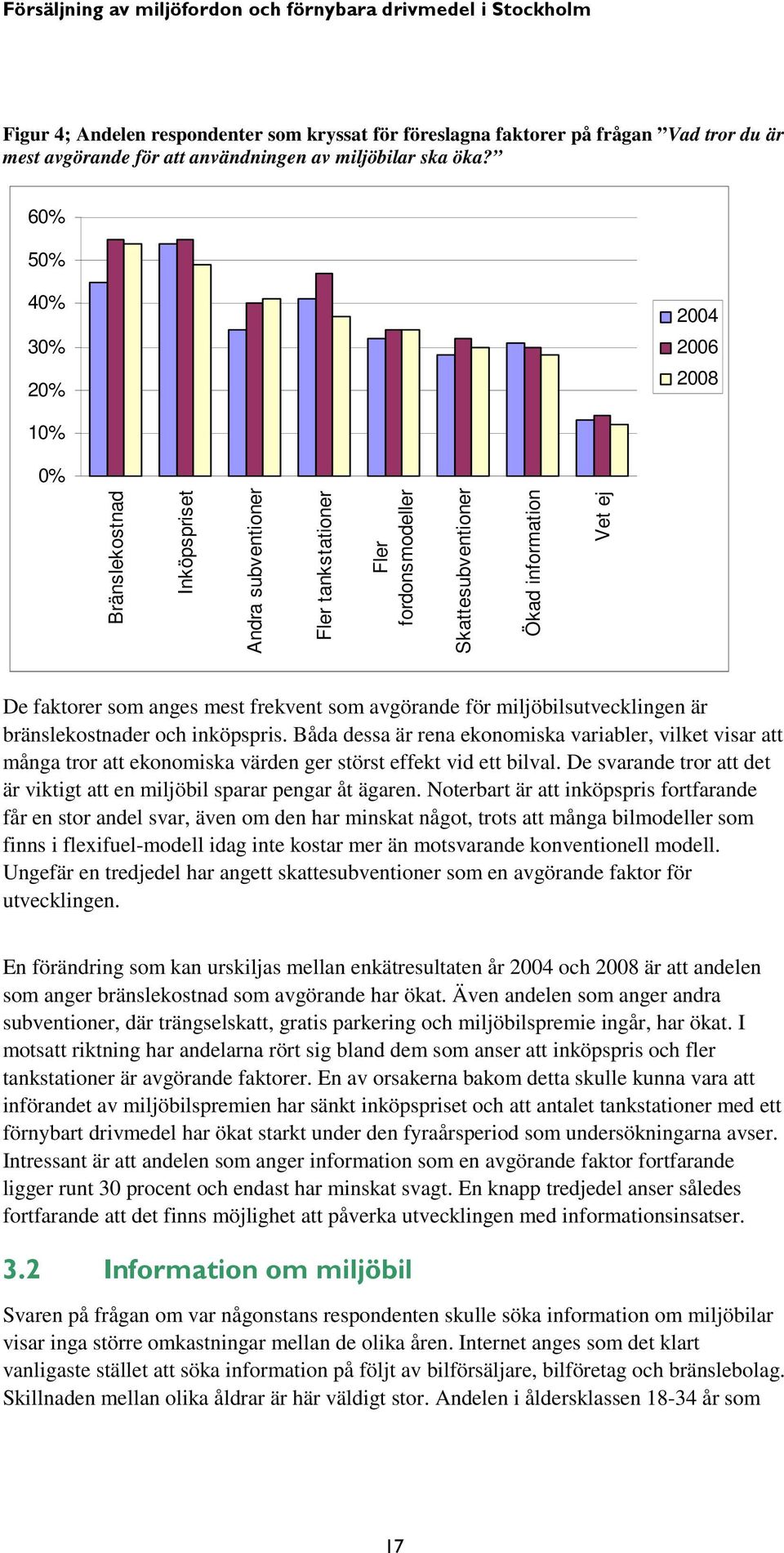 frekvent som avgörande för miljöbilsutvecklingen är bränslekostnader och inköpspris.