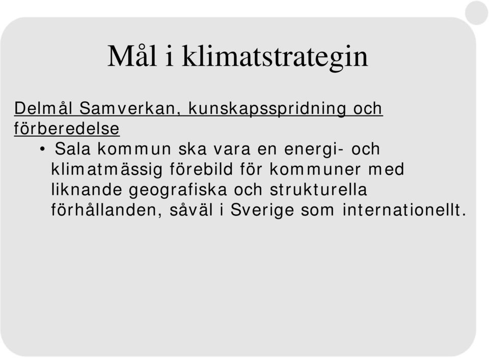 klimatmässig förebild för kommuner med liknande geografiska