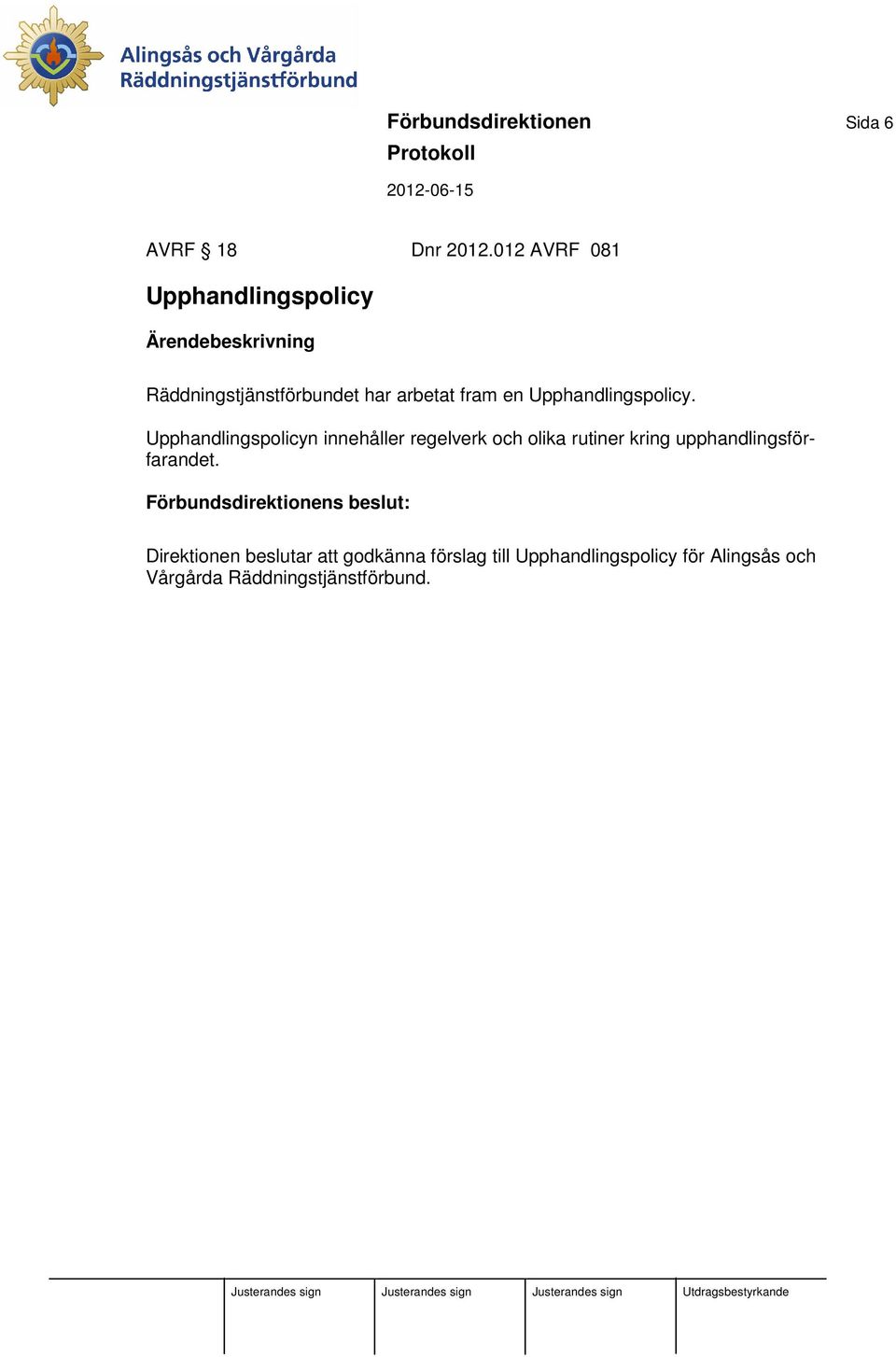 Upphandlingspolicy.