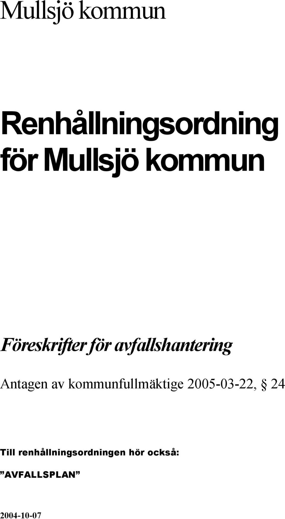 avfallshantering Till