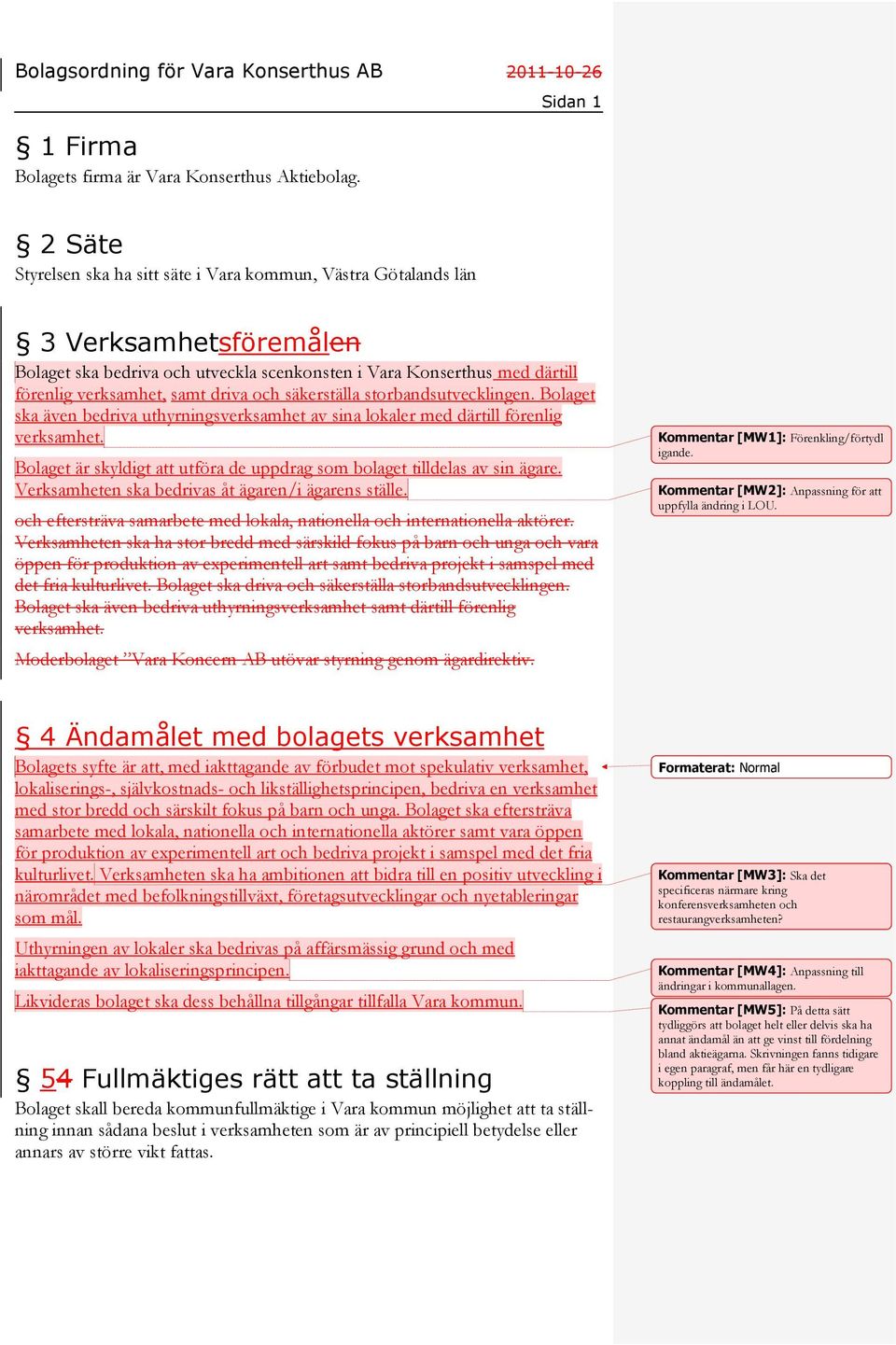 samt driva och säkerställa storbandsutvecklingen. Bolaget ska även bedriva uthyrningsverksamhet av sina lokaler med därtill förenlig verksamhet.