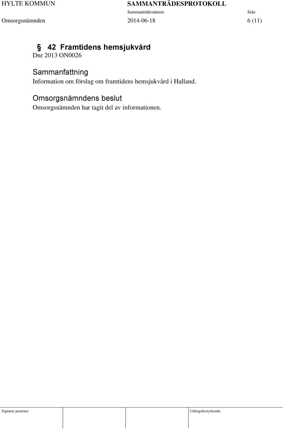 Information om förslag om framtidens