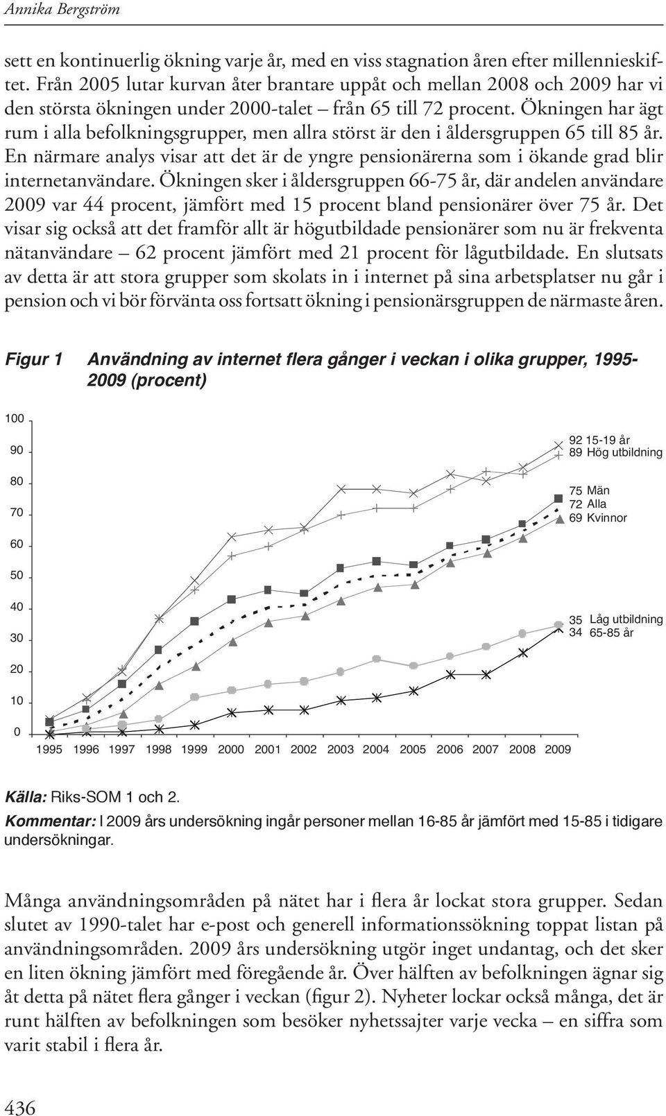 Ökningen har ägt rum i alla befolkningsgrupper, men allra störst är den i åldersgruppen 65 till 85 år.