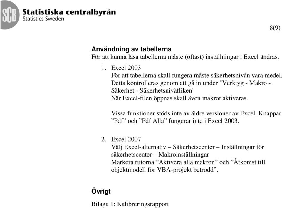 Detta ontrolleras genom att gå in under "Vertyg - Maro - Säerhet - Säerhetsnivåflien" När Excel-filen öppnas sall även marot ativeras.