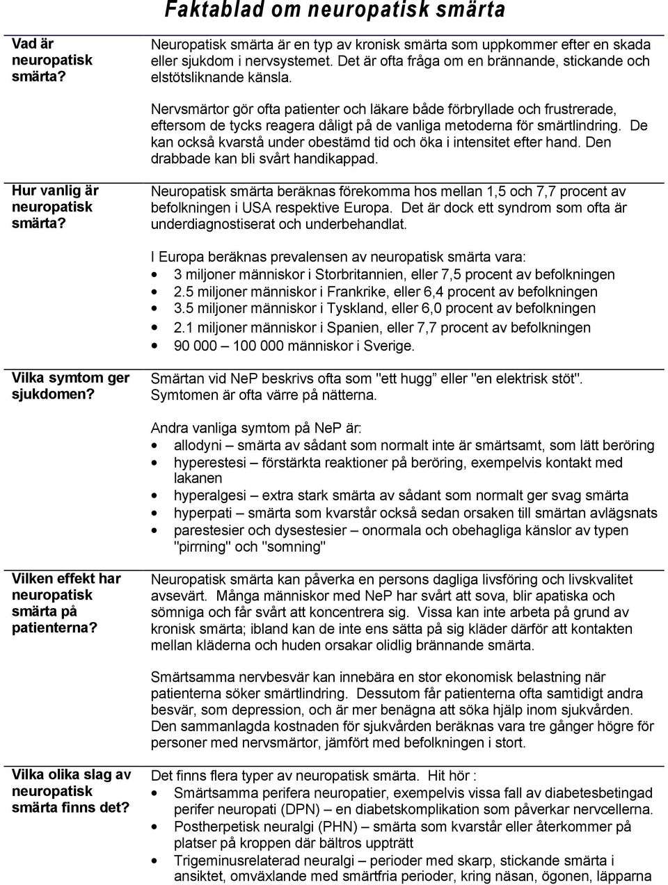 Nervsmärtor gör ofta patienter och läkare både förbryllade och frustrerade, eftersom de tycks reagera dåligt på de vanliga metoderna för smärtlindring.