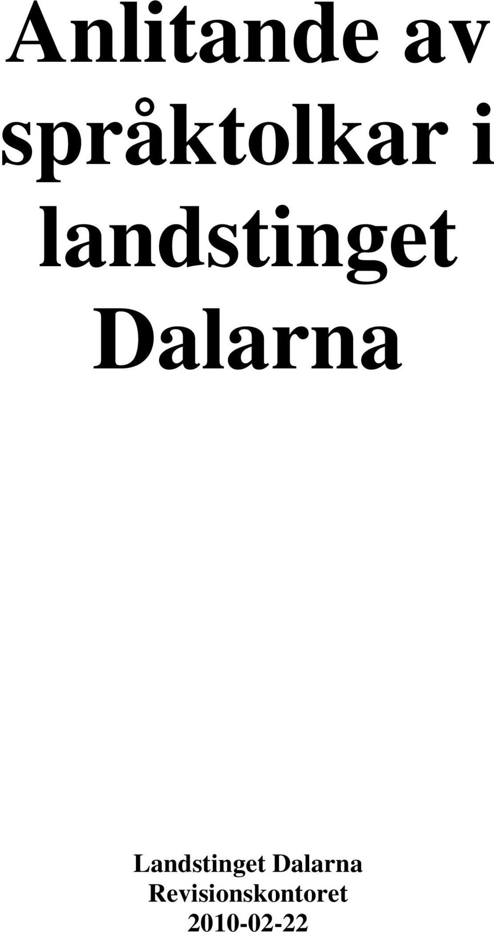 landstinget Dalarna