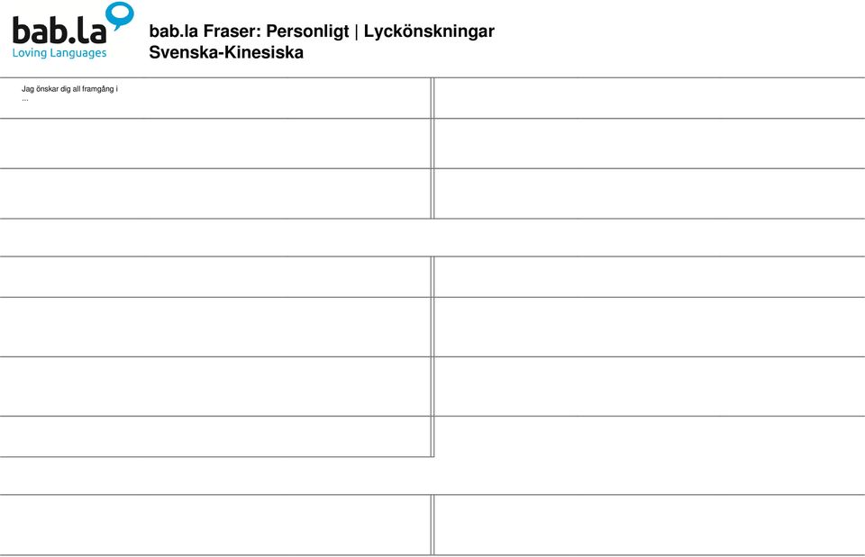 någon som klarat av sin uppkörning Bra jobbat. Vi visste att du skulle klara av det. 做 得 好! 我 们 就 知 道 你 能 做 到 Används att gratulera någon, vanligtvis en nära vän eller en familjemedlem Grattis! 恭 喜!