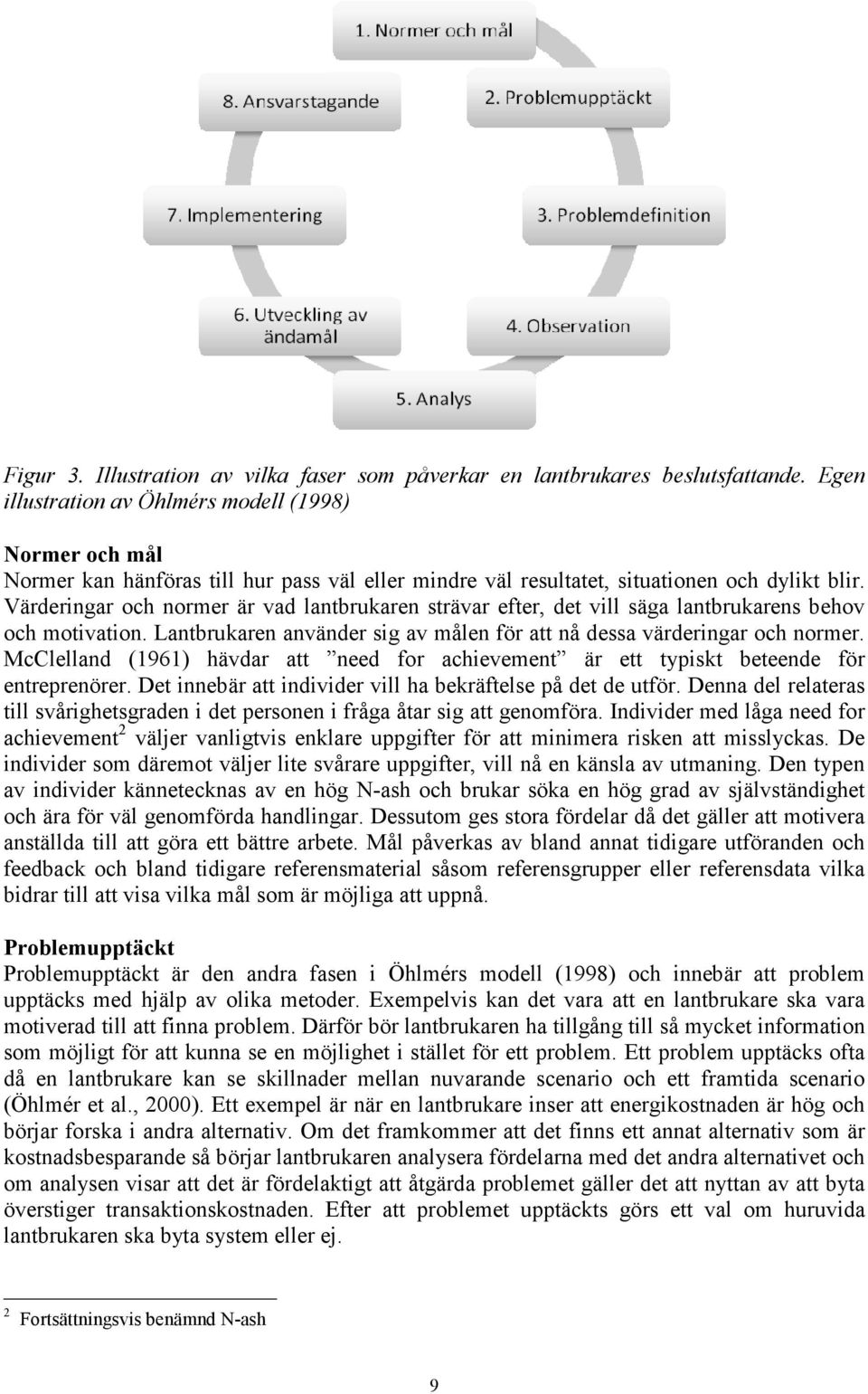 Värderingar och normer är vad lantbrukaren strävar efter, det vill säga lantbrukarens behov och motivation. Lantbrukaren använder sig av målen för att nå dessa värderingar och normer.