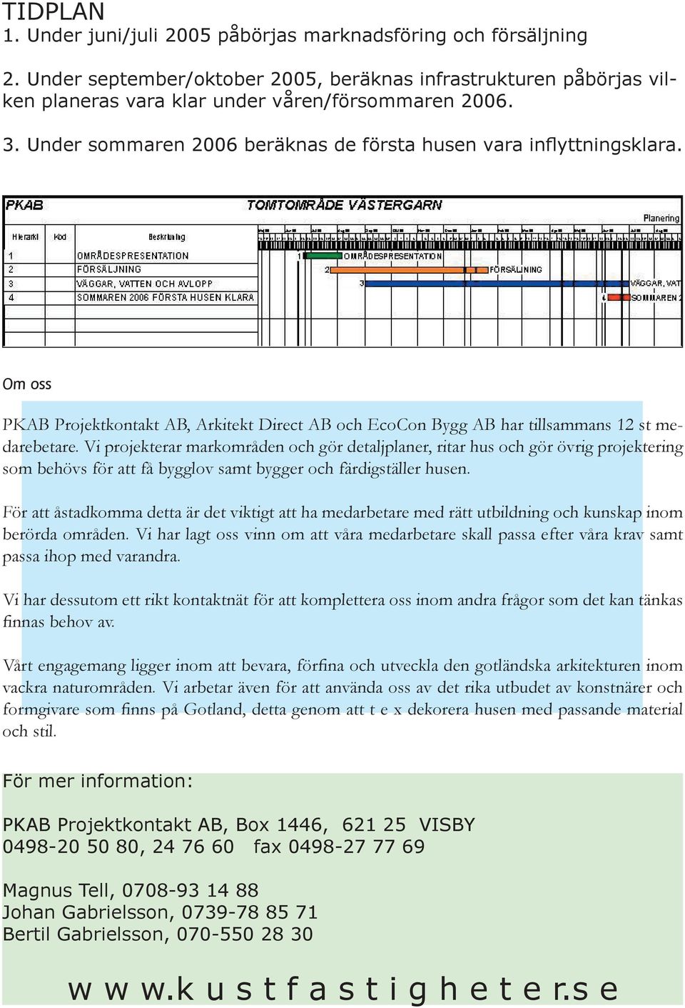 Vi projekterar markområden och gör detaljplaner, ritar hus och gör övrig projektering som behövs för att få bygglov samt bygger och färdigställer husen.