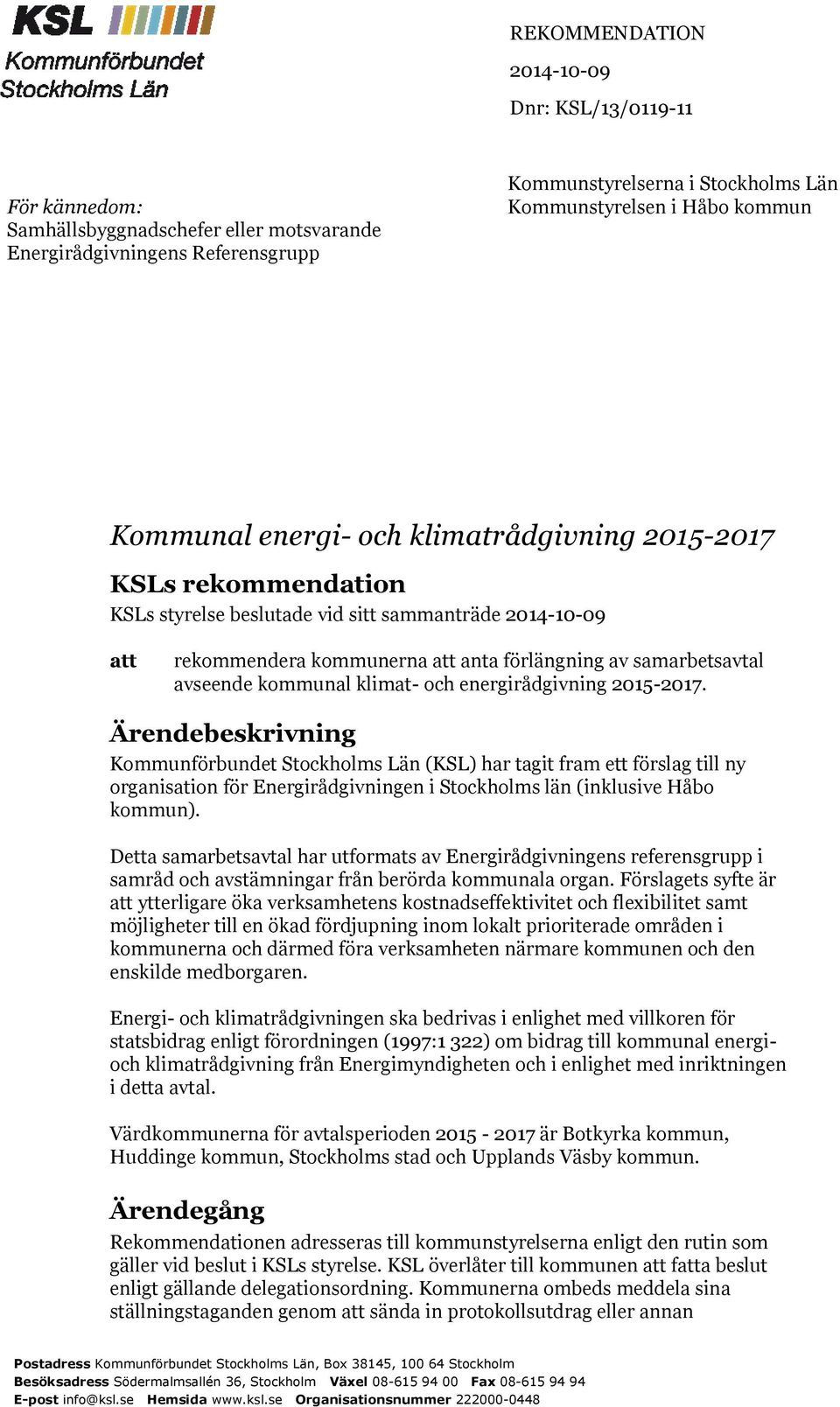 kommunal klimat- och energirådgivning 2015-2017.